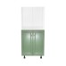 Soldat 60 cu 2 usi cu spatiu cuptor Zebra MDF verde drept